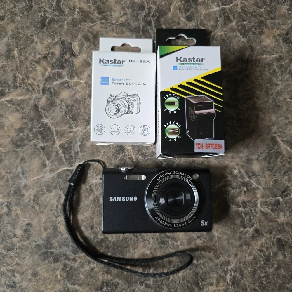 Samsung SH100 14.2MP Digital Camera Black WiFi Touchscreen 5x Zoom Tested